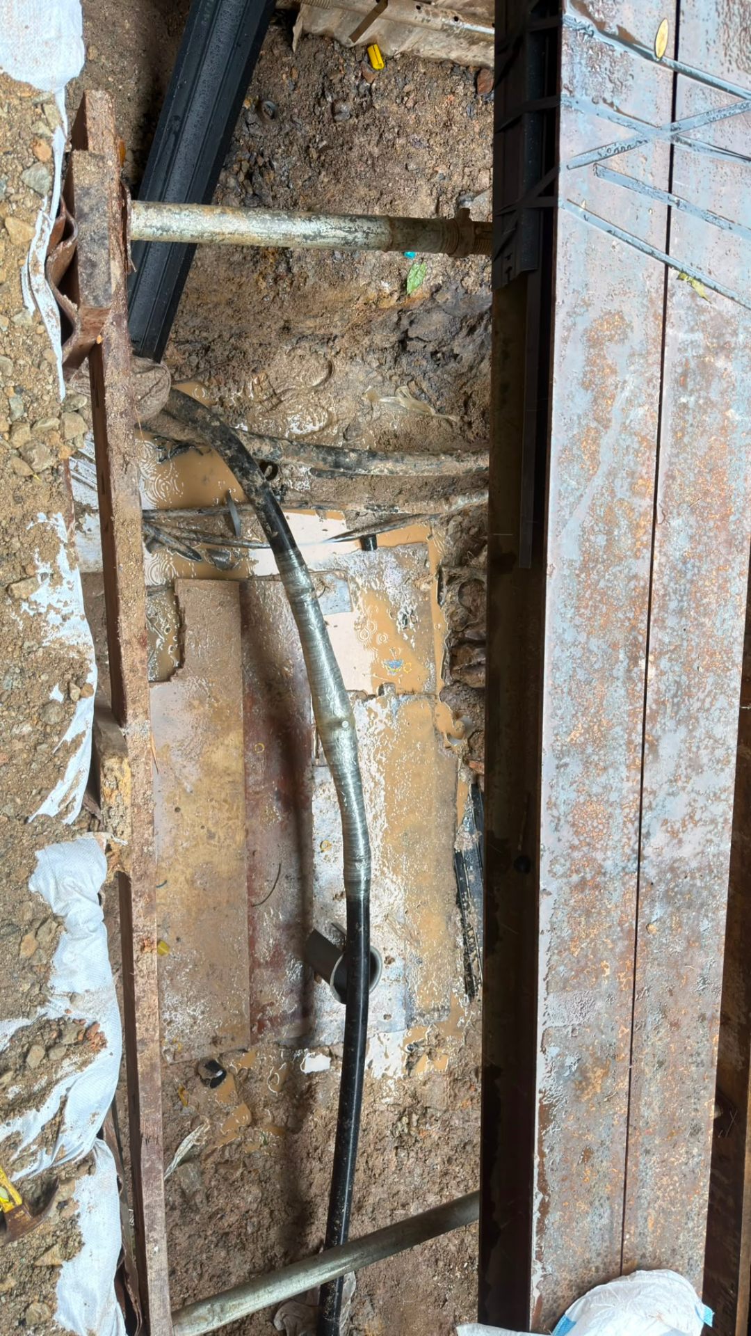 Cable fault repair excavation